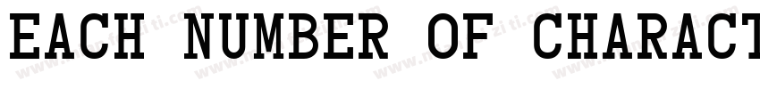 Each Number of characters字体转换